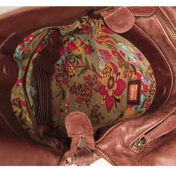 LATICO Brown leather two way messenger bag - Picture 9 of 9